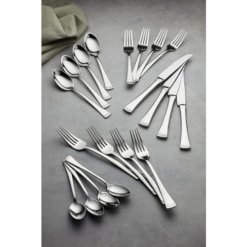 Lenox Portola Salad Forks, Set of 4, 0.41, Metallic,Single Flatware Pieces
