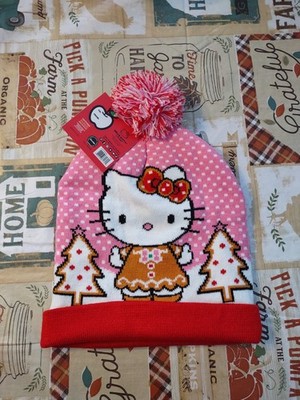 Sanrio POM POM BEANIE GINGERBREAD HELLO KITTY HAT New with Tag