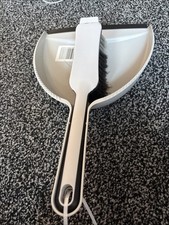 Livarno Dustpan and Brush Set Recycled Material Rubber Bristles Rubber Lip Grey