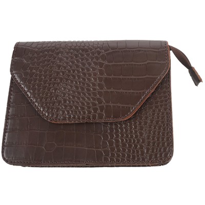 Damen Pu Leder kleine eckige Tasche breit Schultertasche Vintage Muster1097