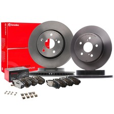 BREMBO Bremsscheiben 299/281mm Beläge Satz Vorne Hinten für TOYOTA C-HR X1