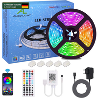 LED Strip 5M RGB SMD 5050 Bluetooth Mit 12V Netzteil Und 44 Key Fernbedienung