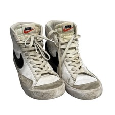 Nike Blazer Mid '77 Shoes Youth GS Size 6.5Y White Black High Top DA4086-100