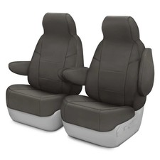 Coverking CSCQ2PN7220 Premium Leatherette 1st Row Charcoal Custom Seat Covers