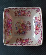 Masons 'Fruit Baskets Pattern Small Square Dish With Lustre Glaze  10.5cm
