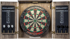 Match Pro Dartboard Cabinet Set Official 18 Sisal Board, Self Healing Fibers,