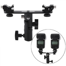 Dual Flash Bracket Sturdy Flash Umbrella Holder For Most Flash Tripod Or