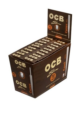 OCB Unbleached Paper Cones Slim Virgin 3er (100 Pck. a 3 St. = 300 St. )