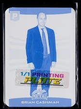 2025 Leaf Pristine #59 Brian Cashman Printing Plates Cyan #/1