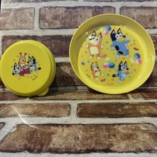 zak Plastic Plate Bowl with lid Set/Bluey