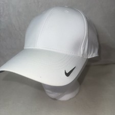 Nike Legacy 91 White Adjustable Golf Cap Hat New With Tags NWT Black Swoosh
