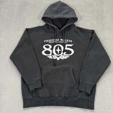 Mens Hoodie Size L Black Firestone Walker Brewing Company 805 Pullover Fleece