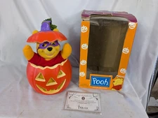 Telco Winnie the Pooh Animated Pop Up Halloween Pumpkin Disney Works Box
