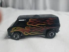 Vintage 1974 Hot Wheels Super Van Black With Flames Mattel Hong Kong