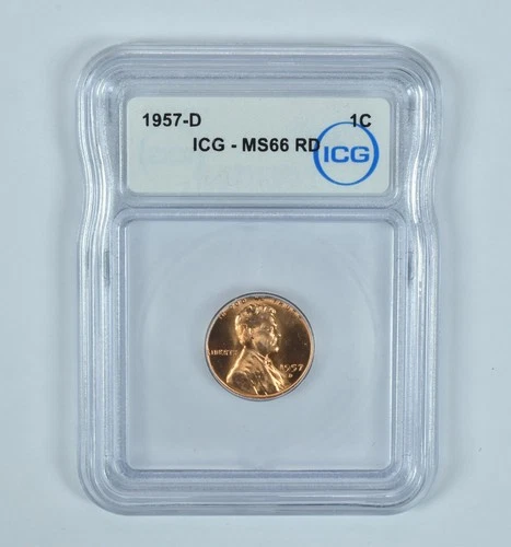 1957-D Lincoln Wheat Cent MS66 RD ICG *3768