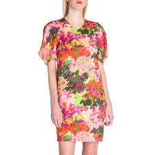 STELLA MCCARTNEY Silk Blend Malia Puff-Sleeve Floral Dress 42