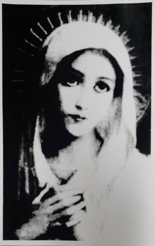 Virgin Mary Iron On Heat Transfer Black 11.5"X17.5"
