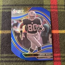 2020 Panini Select Blue Prizm Die-Cut Field Level #320 Jerry Rice Raiders