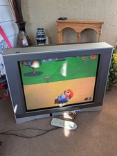 Componente de televisión de pantalla plana Toshiba 27AF45 CRT 27" y control remoto pantalla ancha