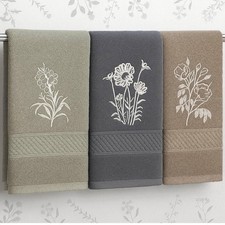 Fanfanwin 3 Pcs Boho Floral Hand Towels Bathroom Decor Retro Embroidered Bota...
