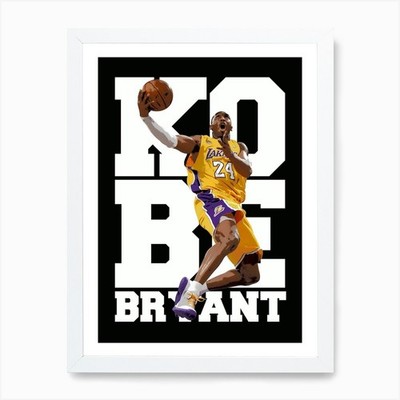Kobe Bryant 1 Kunstdruck gerahmt Wandbild Poster Leinwanddruck Bild
