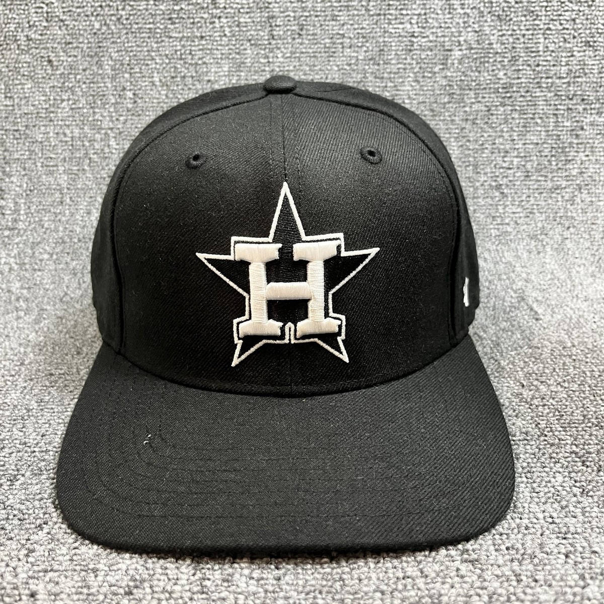 '47 Brand Houston Astros MLB Foundation Captain Snapback Hat Black Grey Underbri