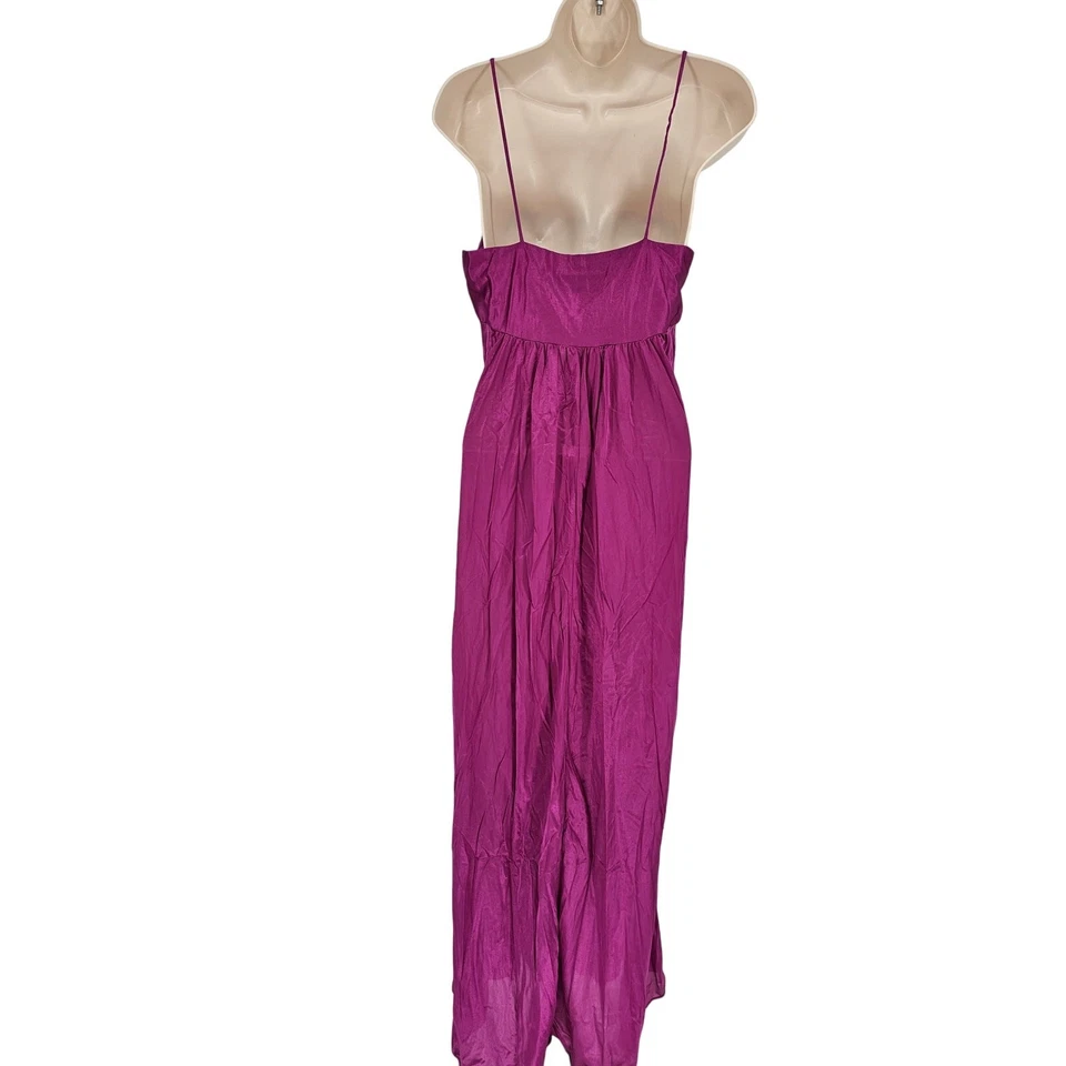 复古 Rosa Puleo Szule Lily of France 尺寸 M 紫色 Maxi 长度睡衣花边 — 第 4/4 张图片