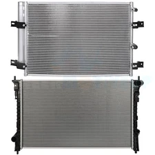 AC Radiator & A/C Condenser Kit for 2007-2012 Ford Edge 2008-2011 Lincoln MKX