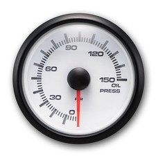Mgs 52mm 2-116 Electrical Oil Pressure Gauge 0 150 Psi White Amber Led