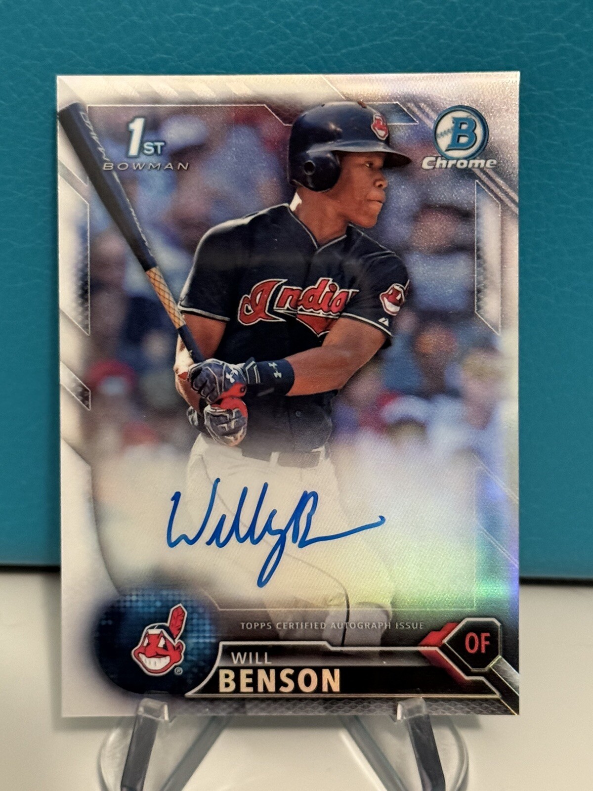 2016 Bowman Chrome Draft Pick Auto Refractors #CDAWB Will Benson /499 RC #X8710