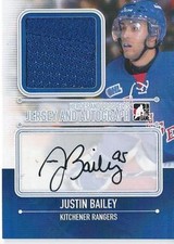 2013-14 ITG Heroes & Prospects JUSTIN BAILEY #MA-JB Jersey & Autograph /19