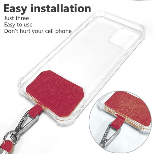 Universal Cellphone Lanyard Strap (China Red Cured Cloth + Red Soft Rope) - Photo 4/6
