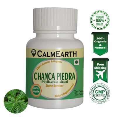 CalmEarth Chanca Piedra Organic Herbal Capsule 100% Pure Phyllanthus niruri