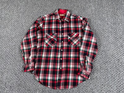 VTG 90s Grunge Style Flannel Shirt Adult Medium Red Black VTG 90s Grunge Style Flannel Shirt Adult Medium Red Black
