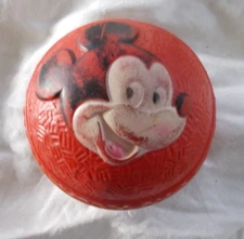 Rare Vintage THE SUN RUBBER Co Mickey Mouse Toy Rubber Ball Walt Disney Products