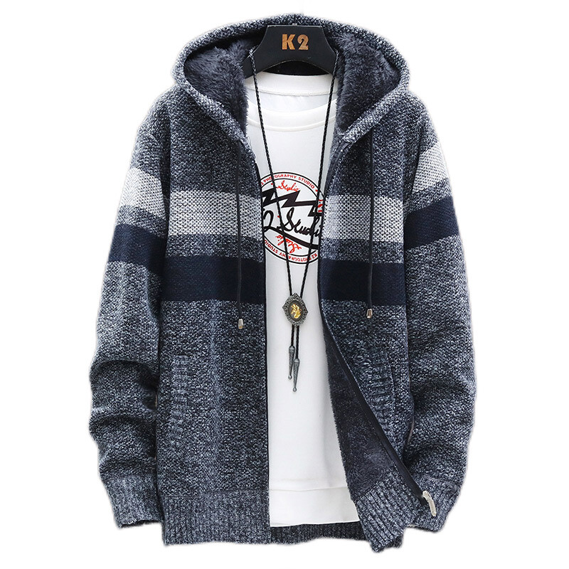 Mens Winter Zip Up Sweater For Men Durable Warmth With Adjustable Central Zipper Casual Everyday Wear main image 1
