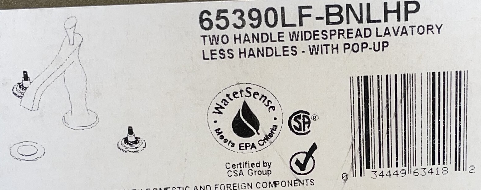 Widespread Bathroom Faucet Less Hand