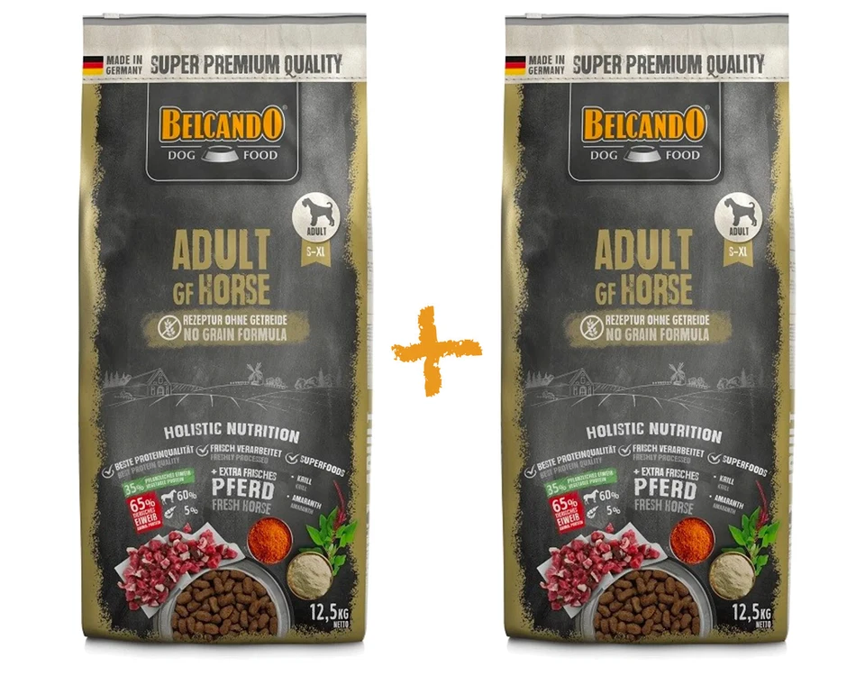 Belcando Adult GF Horse I Sparangebot 2 x 12,5 kg I Pferd I getreidefrei I Hund