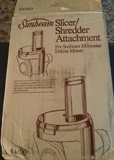 94480 Sunbeam Slicer Shredder Attachment  Mixmaster Deluxe Mixer NO BLADES READ