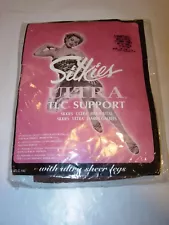 WOMENS SILKIES ULTRA BEIGE NUDE 100502 SUPPORT STOCKINGS PANTYHOSE NYLONS SIZE Q