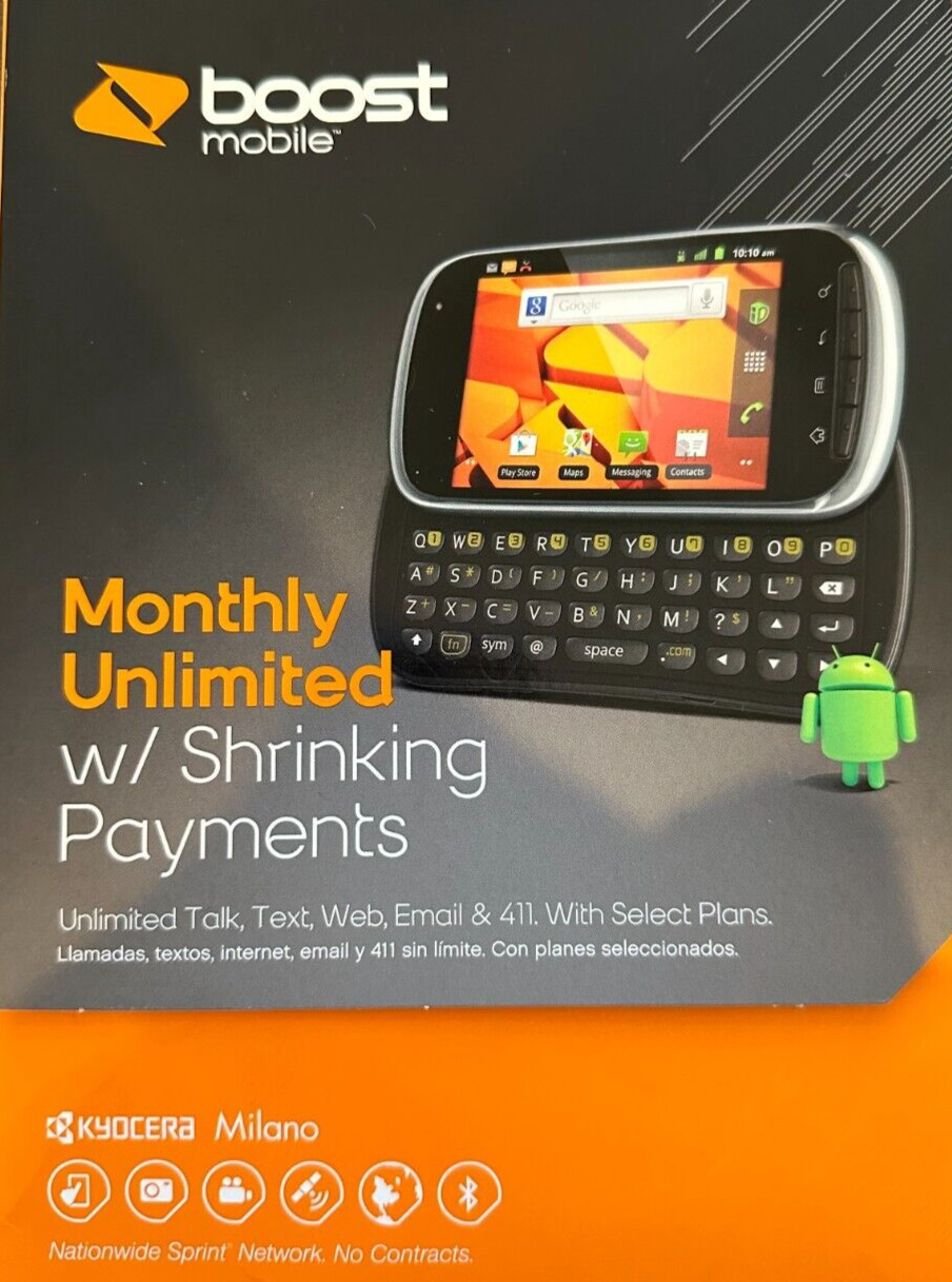 Boost Mobile Kyocera Milano C5120 - Black Sealed Brand New (
