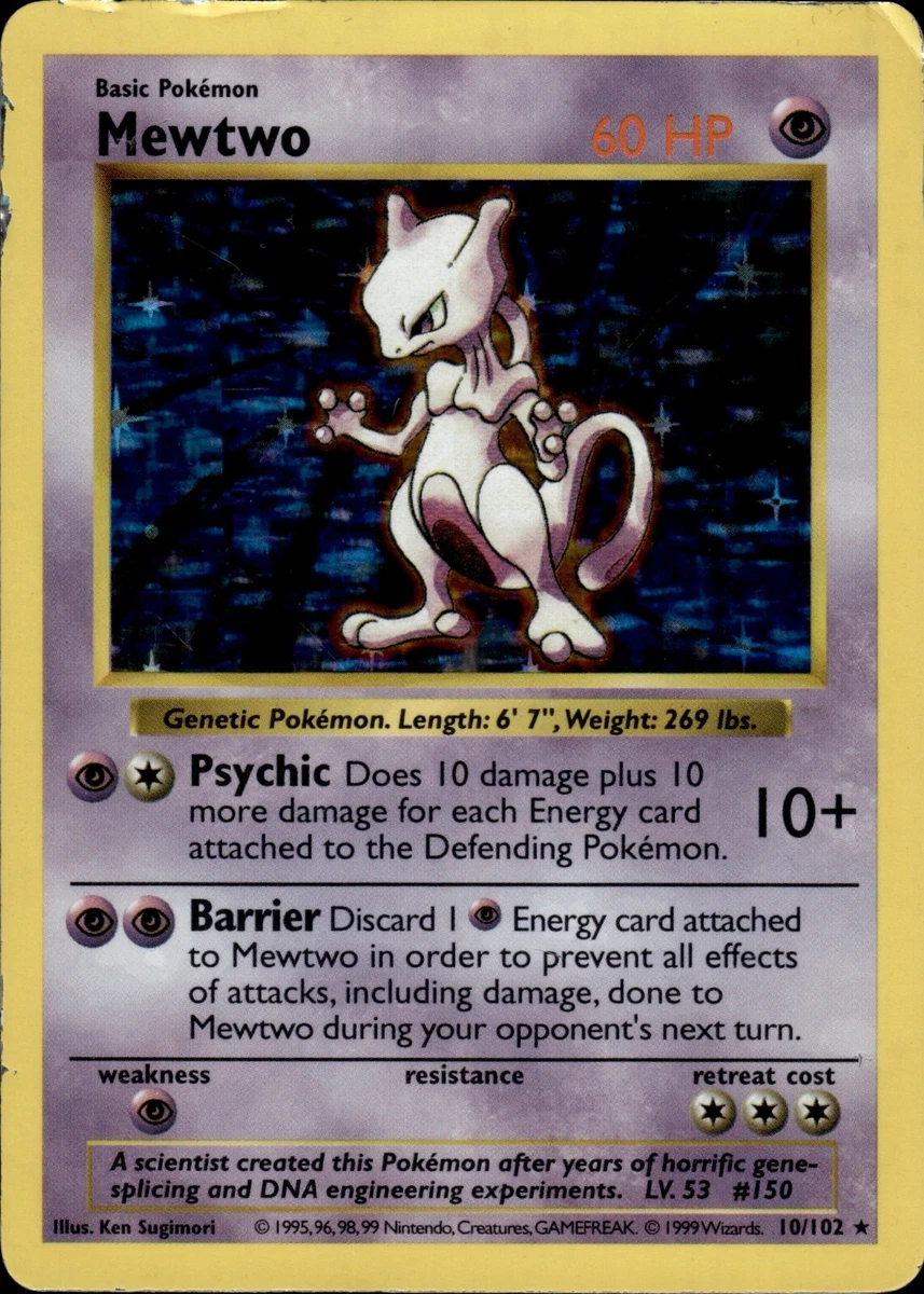 Mewtwo 010/102 Base Set (Shadowless) for sale | eBay