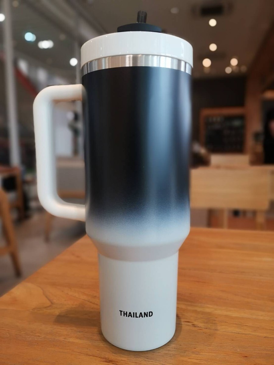 STARBUCKS STANLEY Monochrome Black White Cold Cup 40 oz Thailand