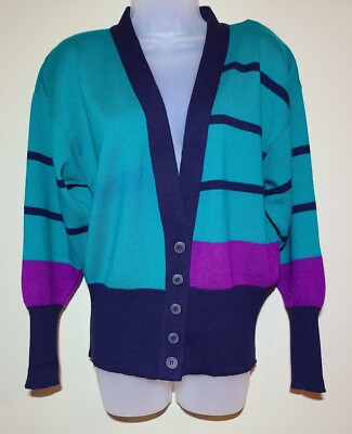 NWOT VINTAGE 80s 90s PENDLETON 100% VIRGIN WOOL CARDIGAN SWEATER