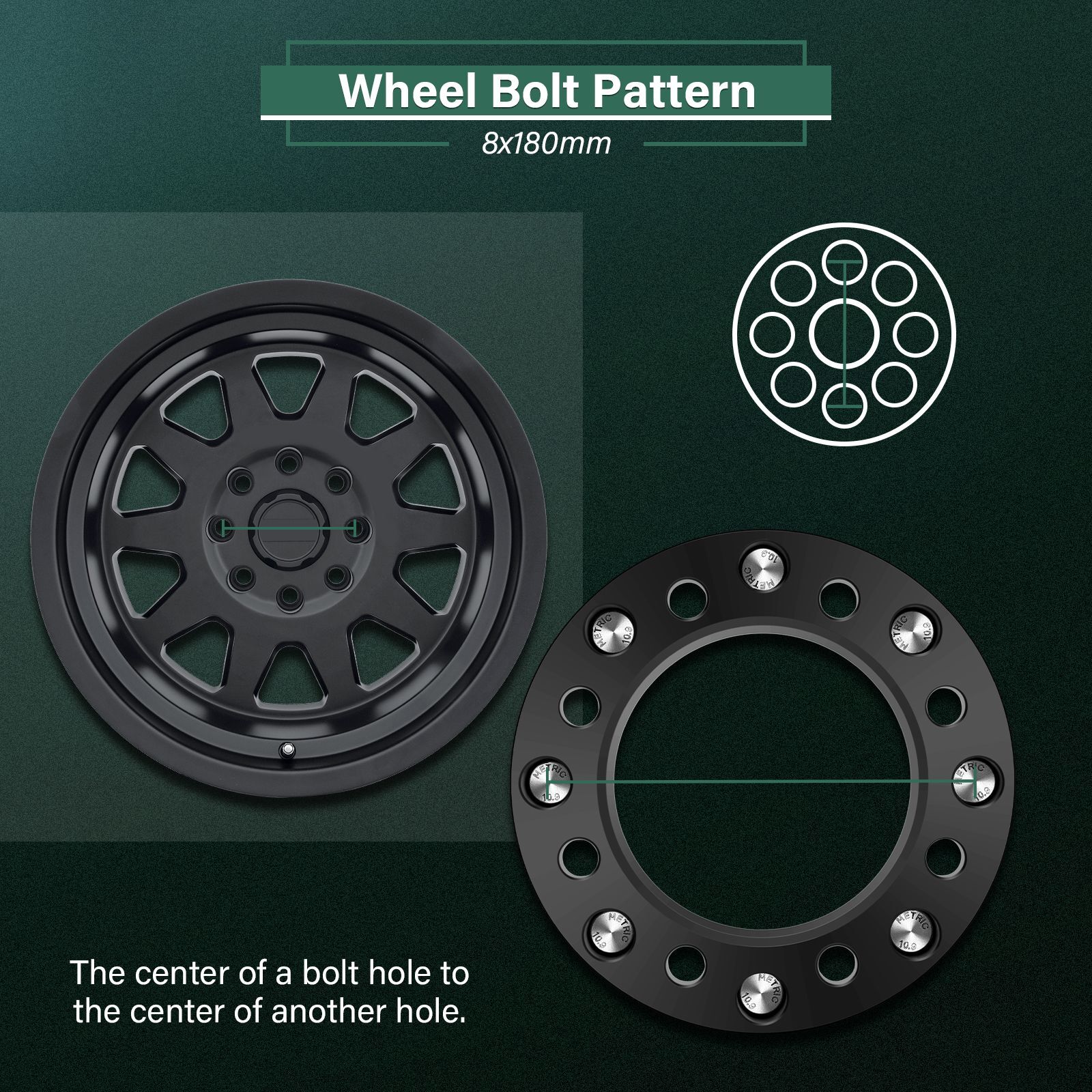 4Pcs 1.5" Wheel Adapters 8x6.5 to 8x180 14x1.5 For Silverado Sierra