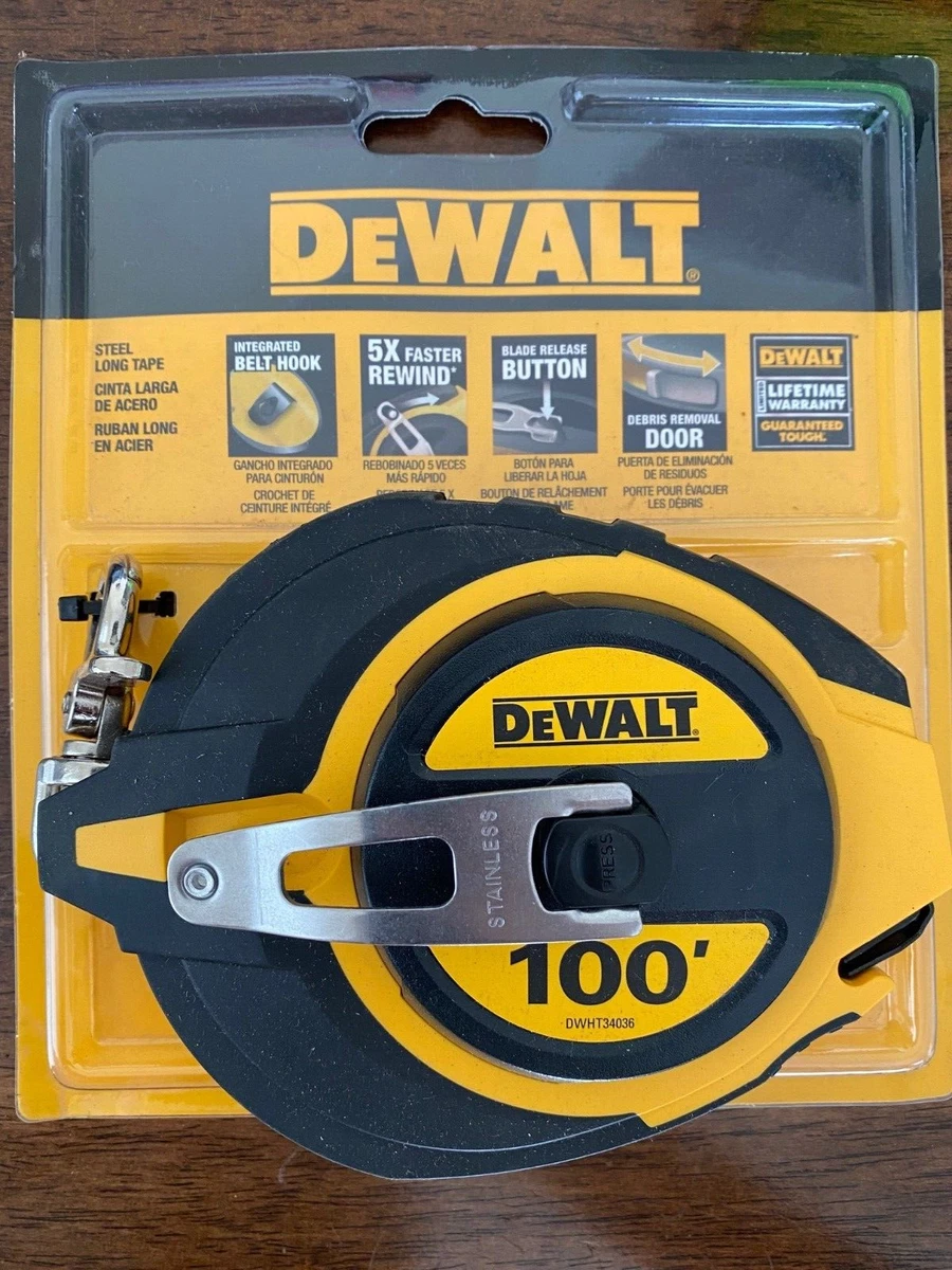 DEWALT Steel Long Tape Tape Measure 100 Foot DWHT34036 New eBay
