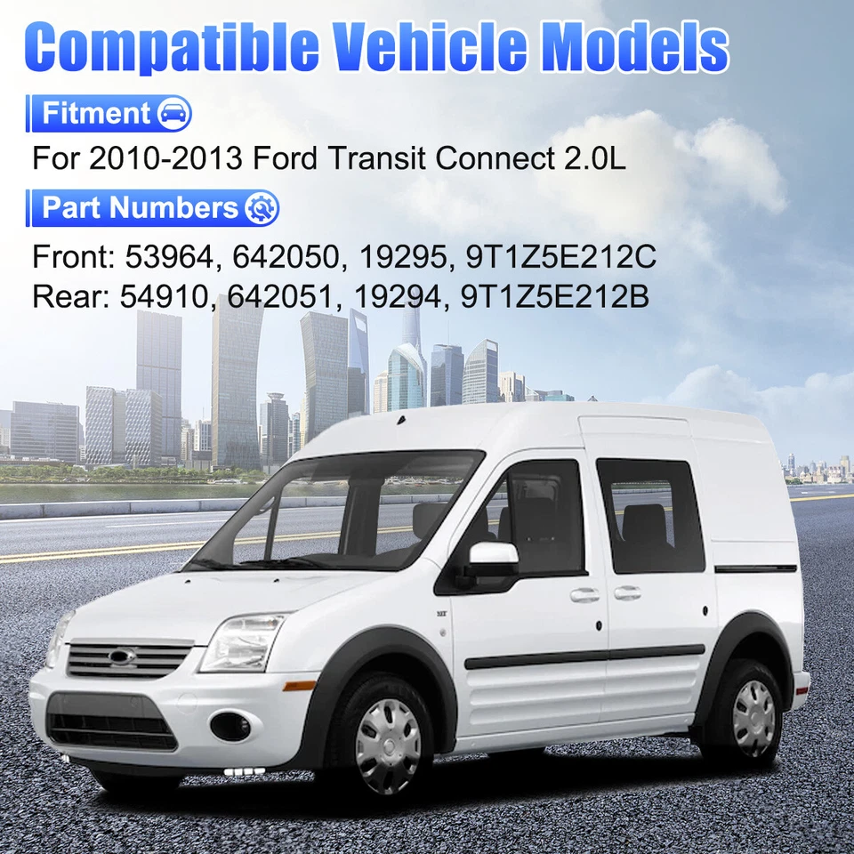 Front + Rear Catalytic Converter For 2010-2013 Ford Transit Connect 53964 54910 - Imagem 3 de 4