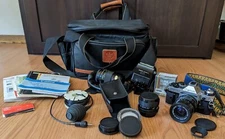 Vintage Canon AE-1 Program Camera with Accessories - AS IS