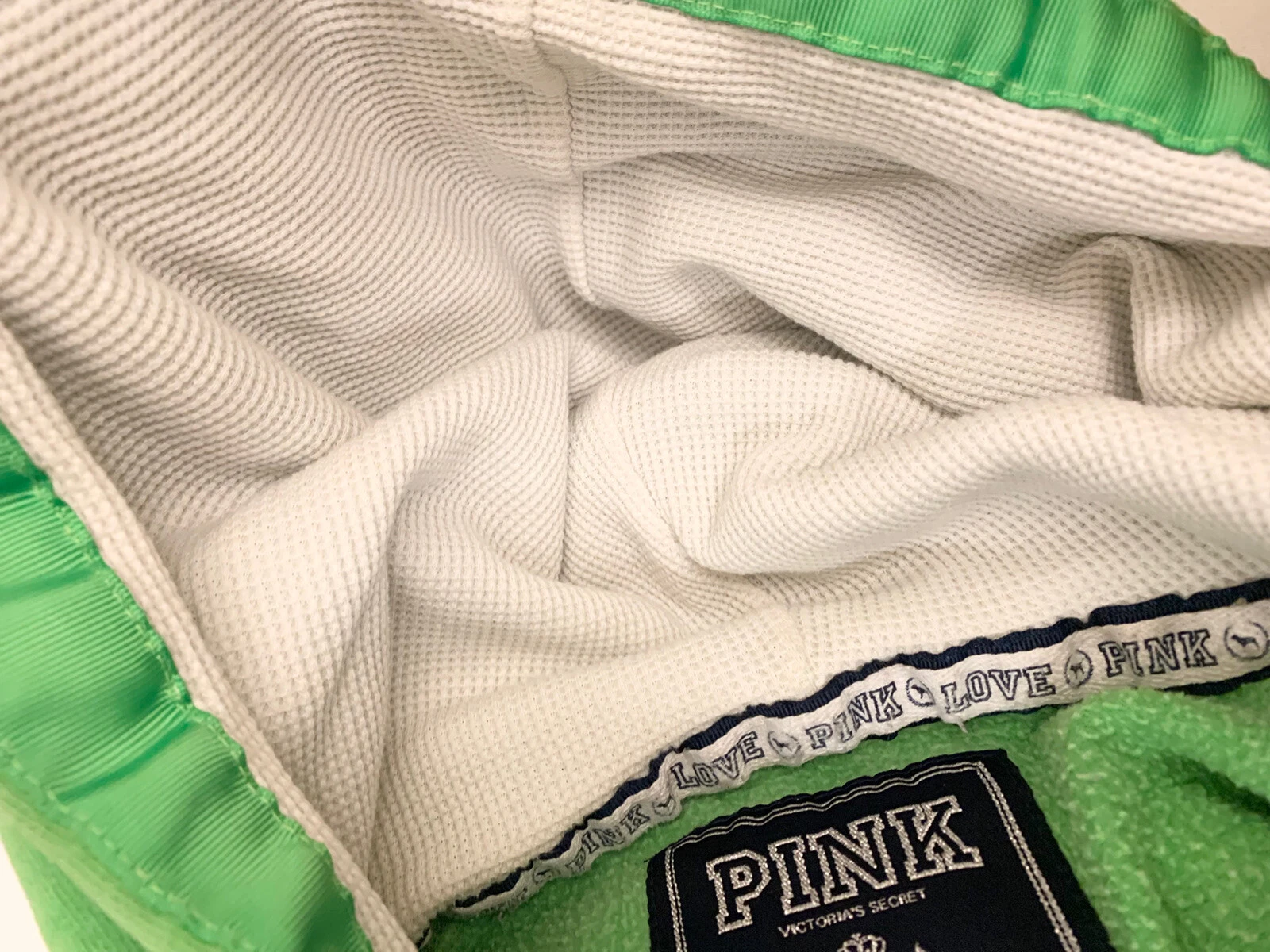 UNDERCOVER Victoria’s Secret ROSA Giacca Felpa con Cappuccio S Small 38" Manica Lunga Cerniera Verde Blu