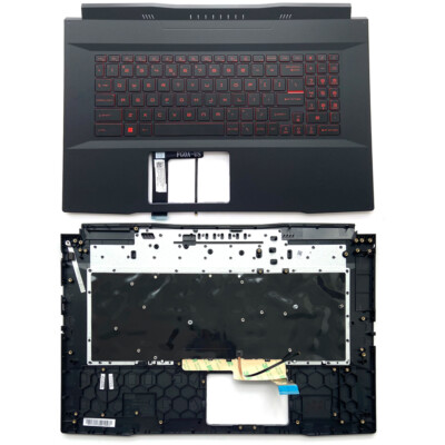 For MSI Katana GF76 MS-17L1 MS-17L3 Palmrest Cover Keyboard Full RED Backlit
